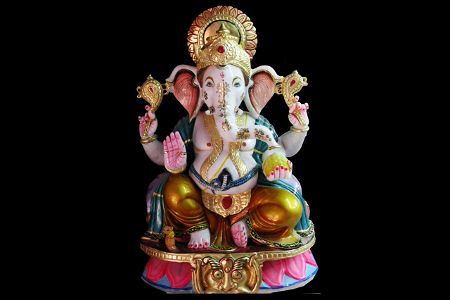 Fiberglass Ganesha Statue in Shiny Finish