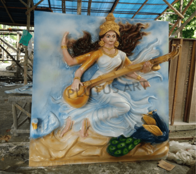 Fiberglass Maa Saraswati Statue in Latest Design-1