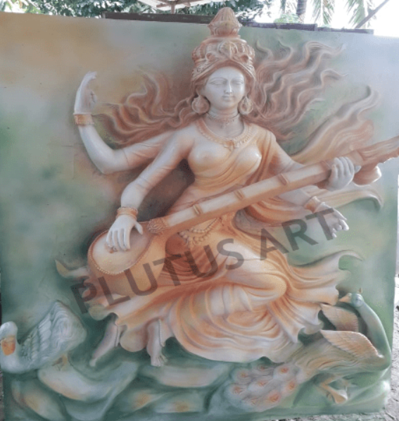 Fiberglass Maa Saraswati Statue in Latest Design-2