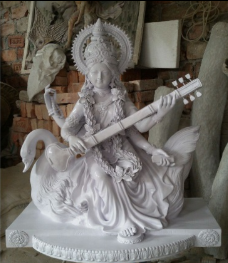 Fiberglass Saraswati Statue-3