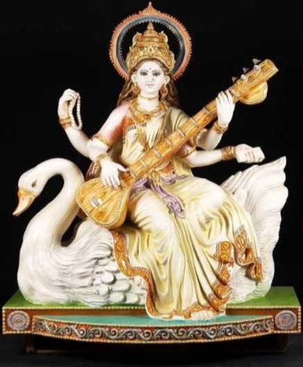 Maa Saraswati Statue in Fiber