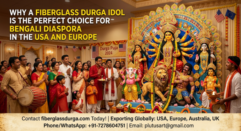 Fiberglass Durga Statue - Handcrafted by Fiberglass Durga