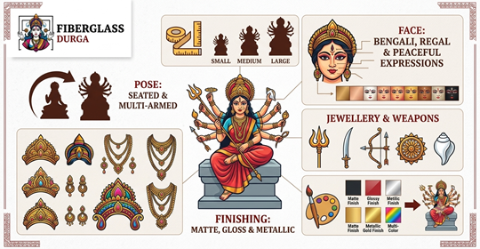 Fiberglass-Durga-Idol
