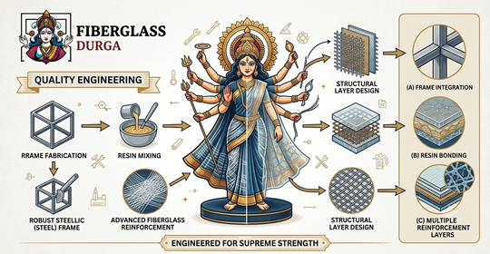 Fiberglass-Durga-Idol